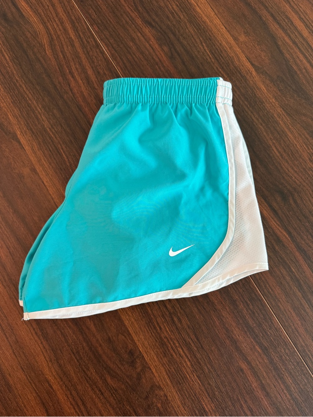 Nike Teal Girls' Athletic Shorts with White Side Trim